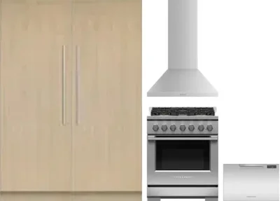 5 Piece Package Includes Refrigerator, Freezer, Range, Hood And Dishwasher